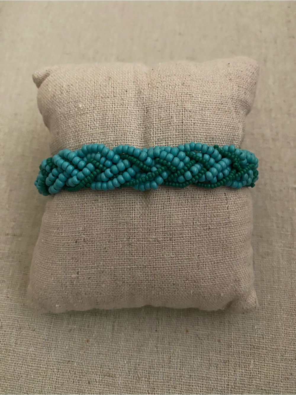 GAP Braided Seed Bead Bracelet - Turquoise Teal